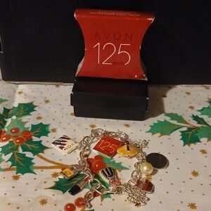 Avon  125 Years Silver Charm Bracelet